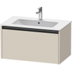 Duravit Ketho 2 meuble sous-lavabo avec 1 tiroir 81x48x44cm avec poignée anthracite taupe supermat SW773117