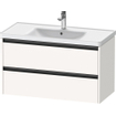 Duravit Ketho 2 meuble sous-lavabo avec 2 tiroirs 98.4x45.5x54.9cm avec poignées anthracite blanc super mat SW771786