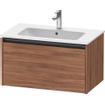 Duravit Ketho 2 meuble sous-lavabo avec 1 tiroir 81x48x44cm avec poignée noyer anthracite mat SW771839