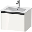 Duravit Ketho 2 meuble sous-lavabo avec 1 tiroir 61x48x44cm avec poignée anthracite blanc haute brillance SW772322