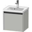 Duravit Ketho 2 meuble sous-lavabo avec 1 tiroir 48.4x37.5x44cm avec poignée gris béton anthracite mat SW771783