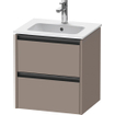Duravit Ketho.2 Meuble sous-lavabo 51x42x54,9cm adapté pour 1 vasque Panneau de particules Basalt Mat SW772685