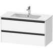 Duravit Ketho 2 meuble sous-lavabo avec 2 tiroirs 101x48x55cm avec poignées blanc mat anthracite SW771896