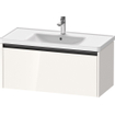 Duravit Ketho 2 meuble sous-lavabo avec 1 tiroir 98.4x45.5x44cm avec poignée anthracite blanc brillant SW771940