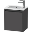 Duravit Ketho 2 meuble pour lavabo de toilette avec 1 porte 41x29,2x44cm gauche. avec poignée graphite anthracite mat SW773130