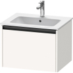 Duravit Ketho 2 meuble sous-lavabo avec 1 tiroir 61x48x44cm avec poignée anthracite blanc supermat SW772022
