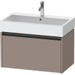 Duravit Ketho 2 meuble sous-lavabo avec 1 tiroir 78.4x46x44cm avec poignée basalte anthracite mat SW772691