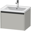 Duravit Ketho 2 meuble sous-lavabo avec 1 tiroir 63.4x45.5x44cm avec poignée gris béton anthracite mat SW772181