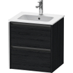 Duravit Ketho.2 meuble sous-lavabo 51x42x54,9cm adapté pour 1 vasque Panneau de particules Chêne (noir) Mat SW772872