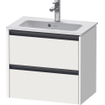 Duravit Ketho 2 meuble sous-lavabo avec 2 tiroirs 61x39x54.9cm avec poignées anthracite blanc mat SW772897