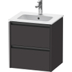 Duravit Ketho.2 meuble sous-lavabo 51x42x54.9cm adapté pour 1 vasque Panneau de particules Graphite Mat SW772973