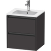 Duravit ketho.2 meuble sous-vasque 51x42x54.9cm pour 1 lavabo aggloméré graphite mat SW772973