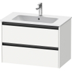 Duravit Ketho 2 meuble bas pour lavabo avec 2 tiroirs 81x48x55cm avec poignées anthracite blanc mat SW772906