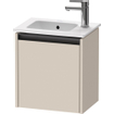 Duravit Ketho 2 meuble de lavabo avec 1 porte 41x29.2x44cm gauche, avec poignée anthracite taupe supermat SW773123