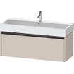 Duravit Ketho 2 meuble bas sous lavabo avec 1 tiroir pour lavabo simple 118.4x46x44cm avec poignée anthracite taupe mat SW772812