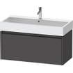 Duravit ketho 2 meuble sous lavabo avec 1 tiroir 98.4x46x44cm avec poignée anthracite graphite mat SW772430