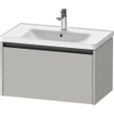 Duravit Ketho 2 meuble sous-lavabo avec 1 tiroir 78.4x45.5x44cm avec poignée gris béton mat SW772661