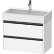 Duravit Ketho 2 meuble sous-lavabo avec 2 tiroirs 78.4x46x54.9cm avec poignées blanc mat anthracite SW772913