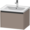 Duravit Ketho 2 meuble sous-lavabo avec 1 tiroir 63.4x45.5x44cm avec poignée basalte anthracite mat SW771974