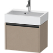 Duravit Ketho 2 Meuble sous-lavabo avec 1 tiroir 58.4x39x44cm avec poignée anthracite Linnen mat SW772056