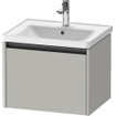 Duravit Ketho 2 meuble sous-lavabo avec 1 tiroir 58.4x45.5x44cm avec poignée gris béton mat anthracite SW772658