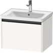 Duravit Ketho 2 meuble bas sous lavabo avec 1 tiroir 63.4x45.5x44cm avec poignée anthracite blanc super mat SW771881