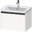Duravit ketho 2 meuble sous lavabo avec 1 tiroir 63.4x45.5x44cm avec poignée blanc anthracite super mat SW771881