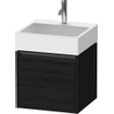 Duravit Ketho 2 meuble bas pour lavabo avec 1 tiroir 48,4x46x44cm avec poignée chêne anthracite noir mat SW772274