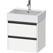 Duravit Ketho 2 meuble sous-lavabo - 2 tiroirs - 58.4x46x54.9cm - poignées anthracite - blanc mat SW772912