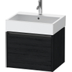 Duravit Ketho 2 meuble sous-lavabo avec 1 tiroir 58.4x46x44cm avec poignée chêne anthracite noir mat SW772861