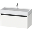 Duravit Ketho 2 meuble sous-lavabo avec 1 tiroir 98,4x46x44cm avec poignée anthracite blanc mat SW772068