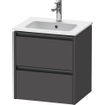 Duravit Ketho.2 Meuble sous-lavabo 51x42x54,9cm adapté pour 1 vasque Panneau de particules Graphite Mat SW772996