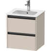 Duravit Ketho.2 meuble sous-lavabo 51x42x54.9cm adapté pour 1 vasque Panneau de particules Taupe Mat SW772819