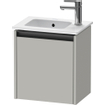 Duravit Ketho 2 meuble de lavabo avec 1 porte 41x29,2x44cm droite, avec poignée gris béton anthracite mat SW771976