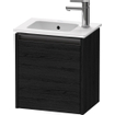 Duravit Ketho 2 meuble de lavabo avec 1 porte 41x29,2x44cm droite, avec poignée chêne anthracite noir mat SW772049