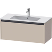 Duravit Ketho 2 wastafelonderbouwkast met 1 lade 101x48x44cm met greep antraciet taupe supermat SW772421