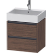Duravit Ketho 2 meuble sous-lavabo - 2 tiroirs - 58.4x46x54.9cm - poignées anthracite - noyer foncé mat SW772743