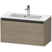 Duravit Ketho 2 meuble sous-lavabo avec 1 tiroir 81x39x44cm avec poignée chêne anthracite terra mat SW771789