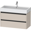 Duravit Ketho 2 meuble sous-lavabo avec 2 tiroirs 98.4x46x54.9cm avec poignées anthracite taupe mat SW772283