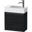 Duravit ketho 2 meuble sous lavabo avec 1 porte 48.4x23.8x44cm droite, avec poignée chêne anthracite noir mat SW771866
