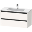 Duravit Ketho 2 meuble sous-lavabo avec 2 tiroirs 101x48x55cm avec poignées anthracite blanc supermat SW771827