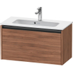 Duravit Ketho 2 meuble sous-lavabo avec 1 tiroir 68x39x44cm avec poignée noyer anthracite mat SW773108