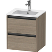 Duravit Ketho.2 Meuble sous-lavabo 51x42x54.9cm adapté pour 1 vasque Panneau de particules Chêne (terra) Mat SW773037