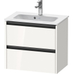 Duravit Ketho 2 meuble sous-lavabo avec 2 tiroirs 61x39x54.9cm avec poignées anthracite blanc brillant SW772930