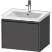 Duravit ketho 2 meuble sous lavabo avec 1 tiroir 58.4x45.5x44cm avec poignée anthracite graphite mat SW772991