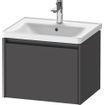 Duravit Ketho 2 wastafelonderbouwkast met 1 lade 58.4x45.5x44cm met greep antraciet grafiet mat SW772991