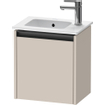 Duravit Ketho 2 meuble lavabo pour WC avec 1 porte 41x29.2x44cm droite, avec poignée anthracite taupe mat SW772277