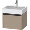 Duravit Ketho 2 meuble sous-lavabo avec 1 tiroir 58,4x46x44cm avec poignée anthracite Linnen mat SW772471