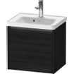 Duravit Ketho 2 meuble sous-lavabo avec 1 tiroir 48.4x37.5x44cm avec poignée chêne anthracite noir mat SW771924