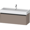 Duravit Ketho 2 meuble sous-lavabo avec 1 tiroir pour lavabo simple 118,4x46x44cm avec poignée anthracite basalte mat SW772700